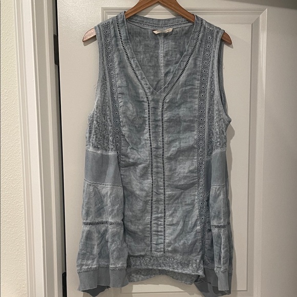 Soft surroundings boho blue tunic size 1x - Picture 1 of 6
